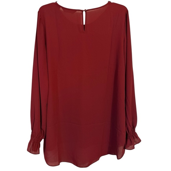 🌹 NWT:DENNIS BASSO EMBROIDERY/BEADED RUFFLE SLEEVE BLOUSE - Picture 6 of 9